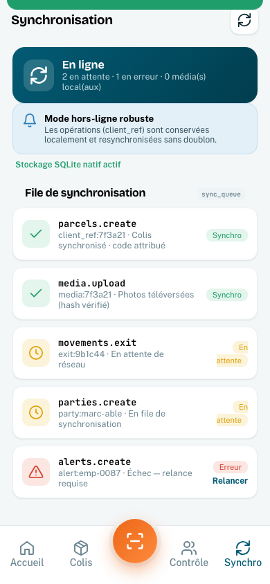 Page synchro